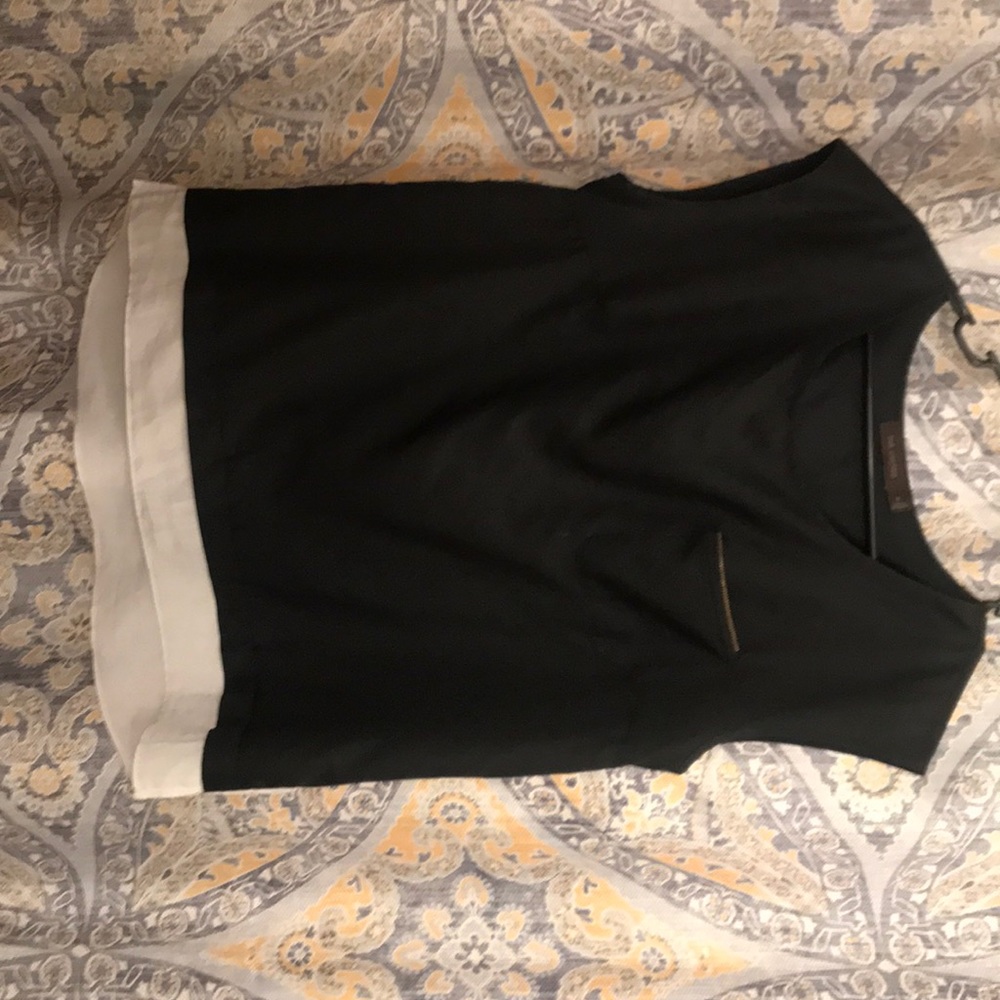 Black and white dressy tank top